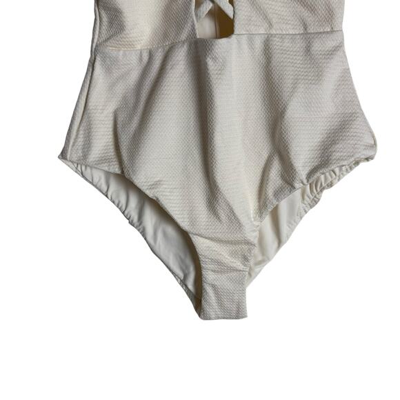 Dippin’ Daisy’s Bliss White Lattice Plunge One Piece Swimsuit Size XS - Picture 6 of 12